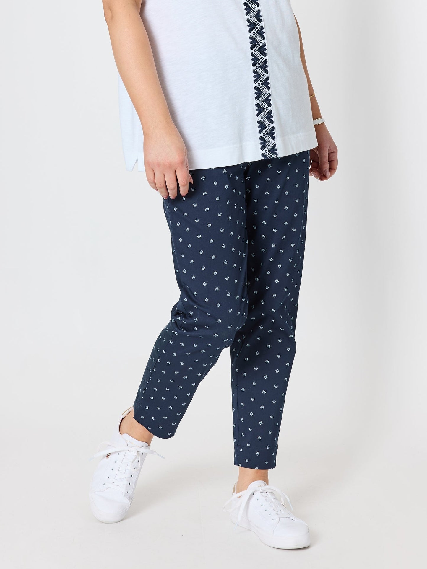 Gordon Smith Tropez Slim Leg Print Pant (Navy/White)