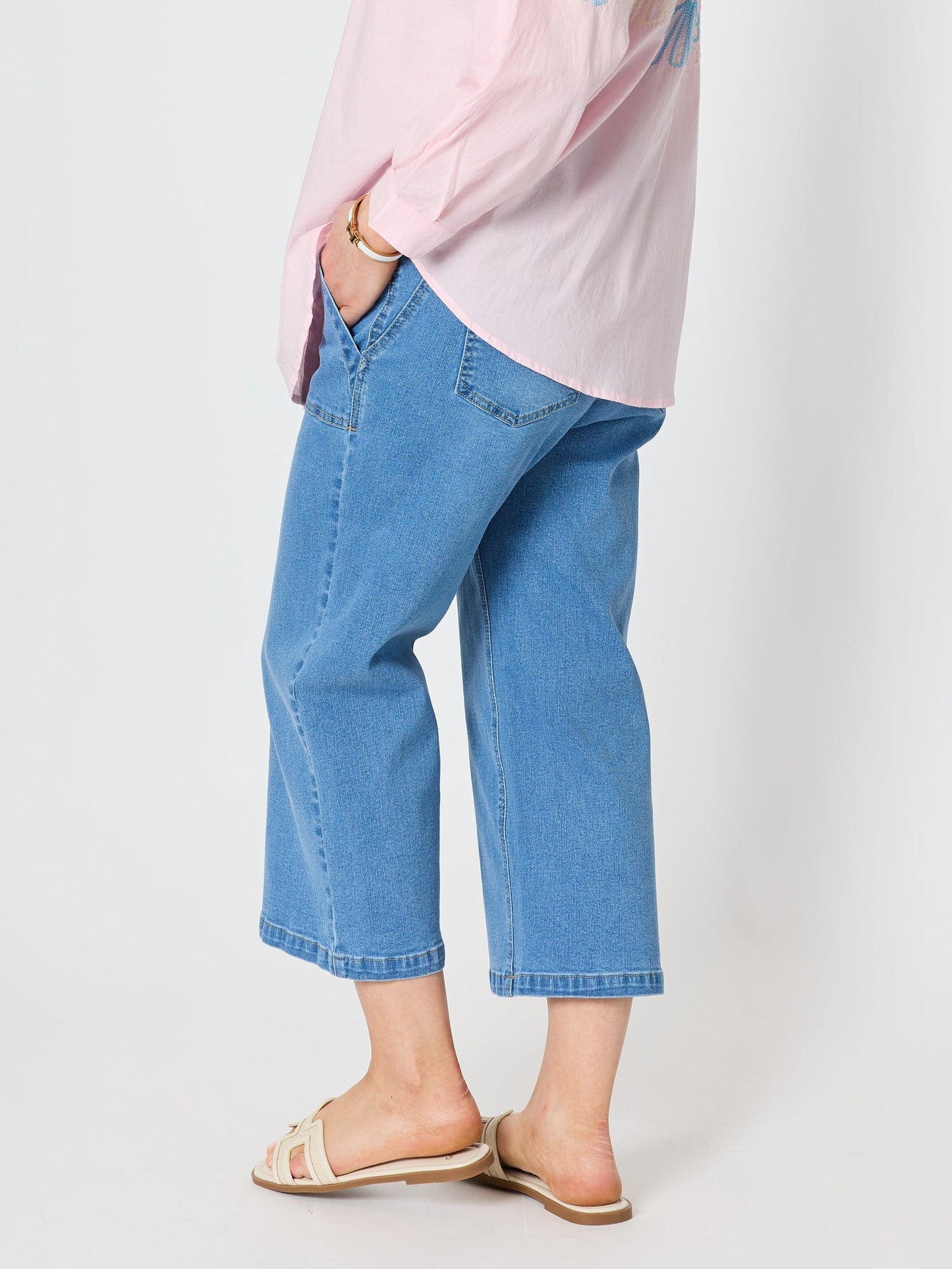 Gordon Smith Hudson Wide Leg Crop Jean (Denim)