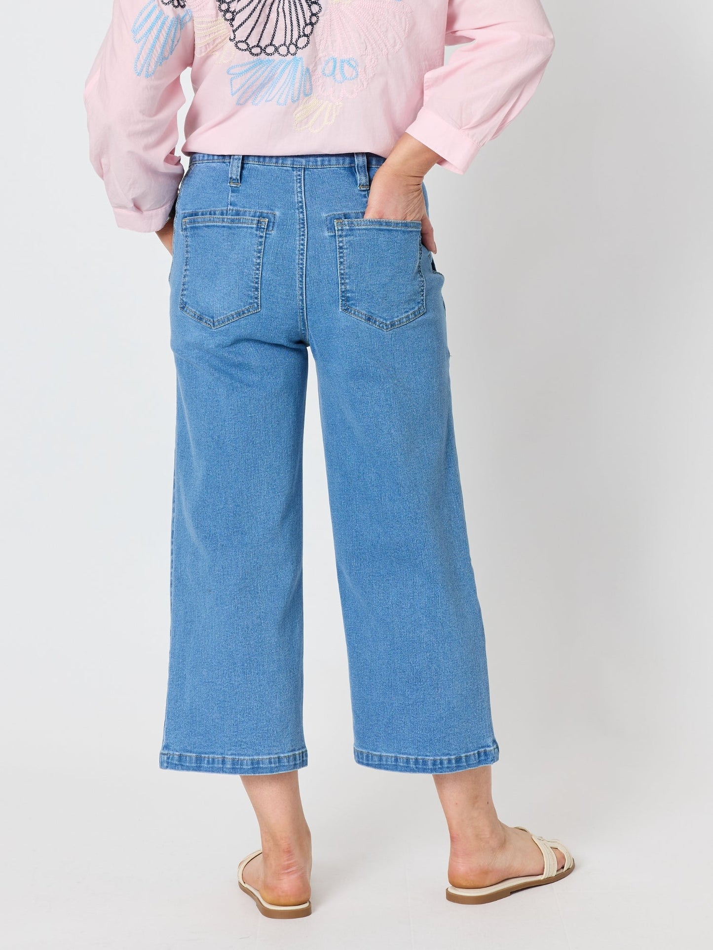 Gordon Smith Hudson Wide Leg Crop Jean (Denim)
