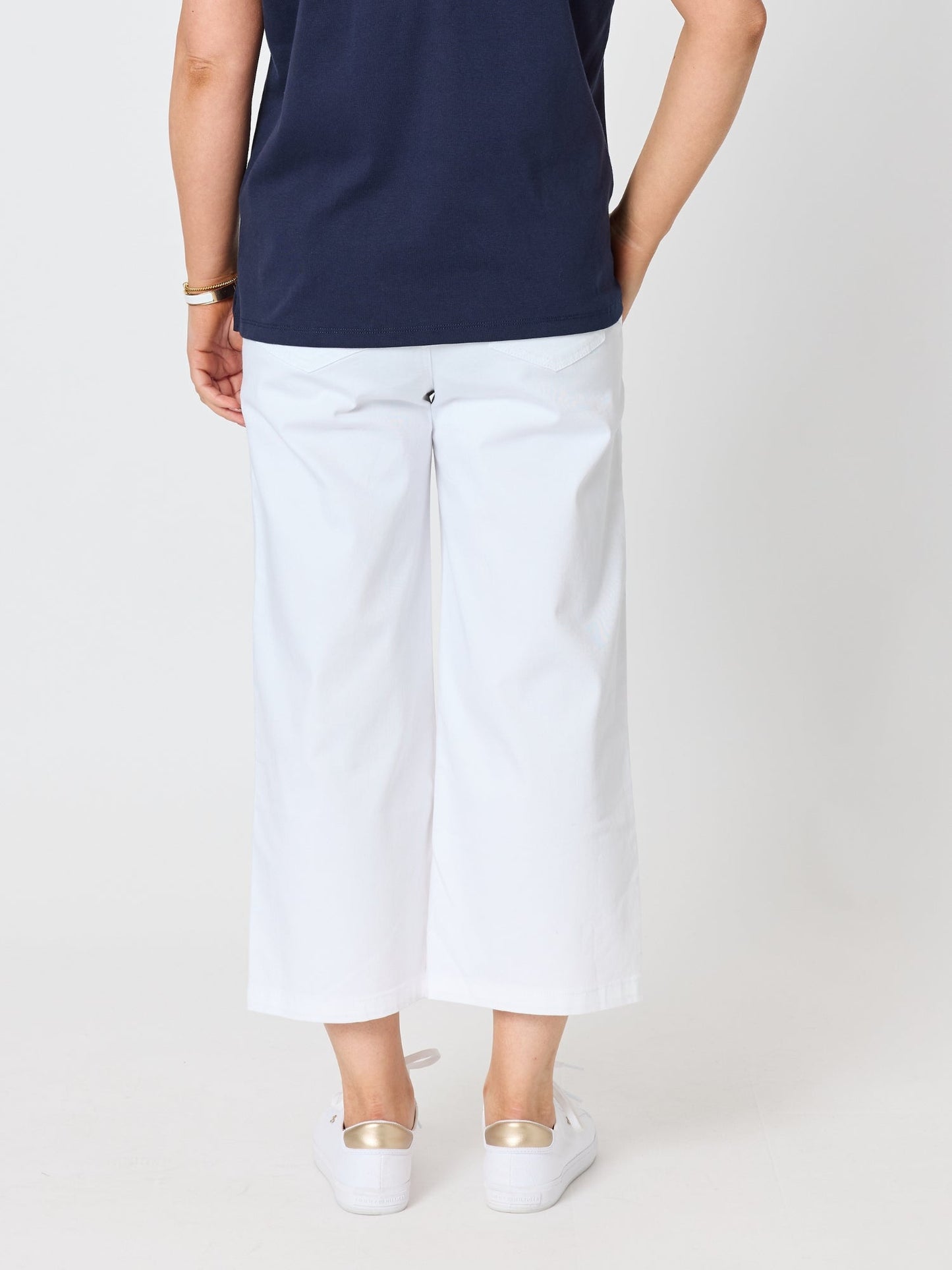 Gordon Smith Hudson Wide Leg Crop Jean (White)