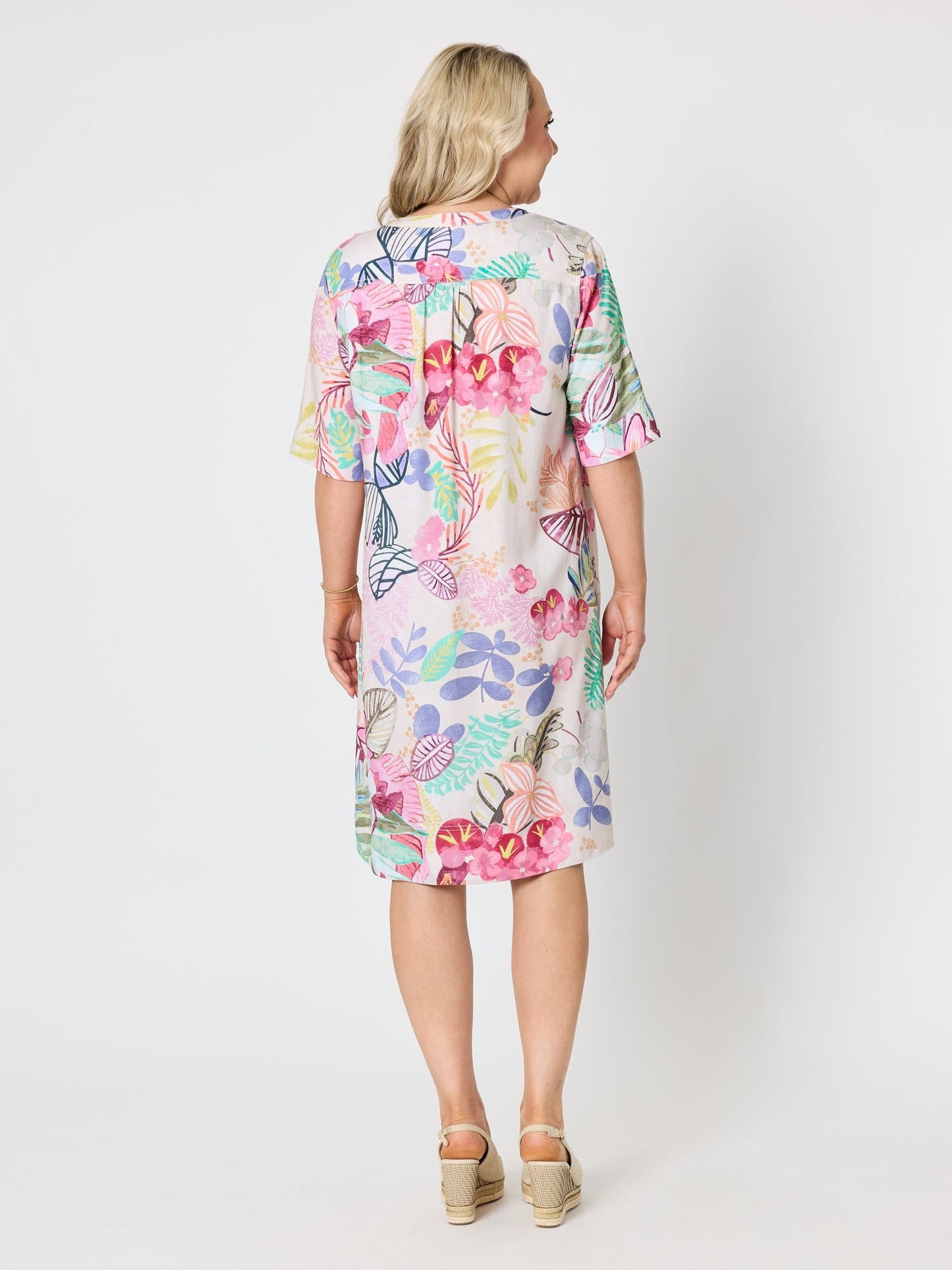 Gordon Smith Desert Rose Floral Print Dress (Pink/Multi)