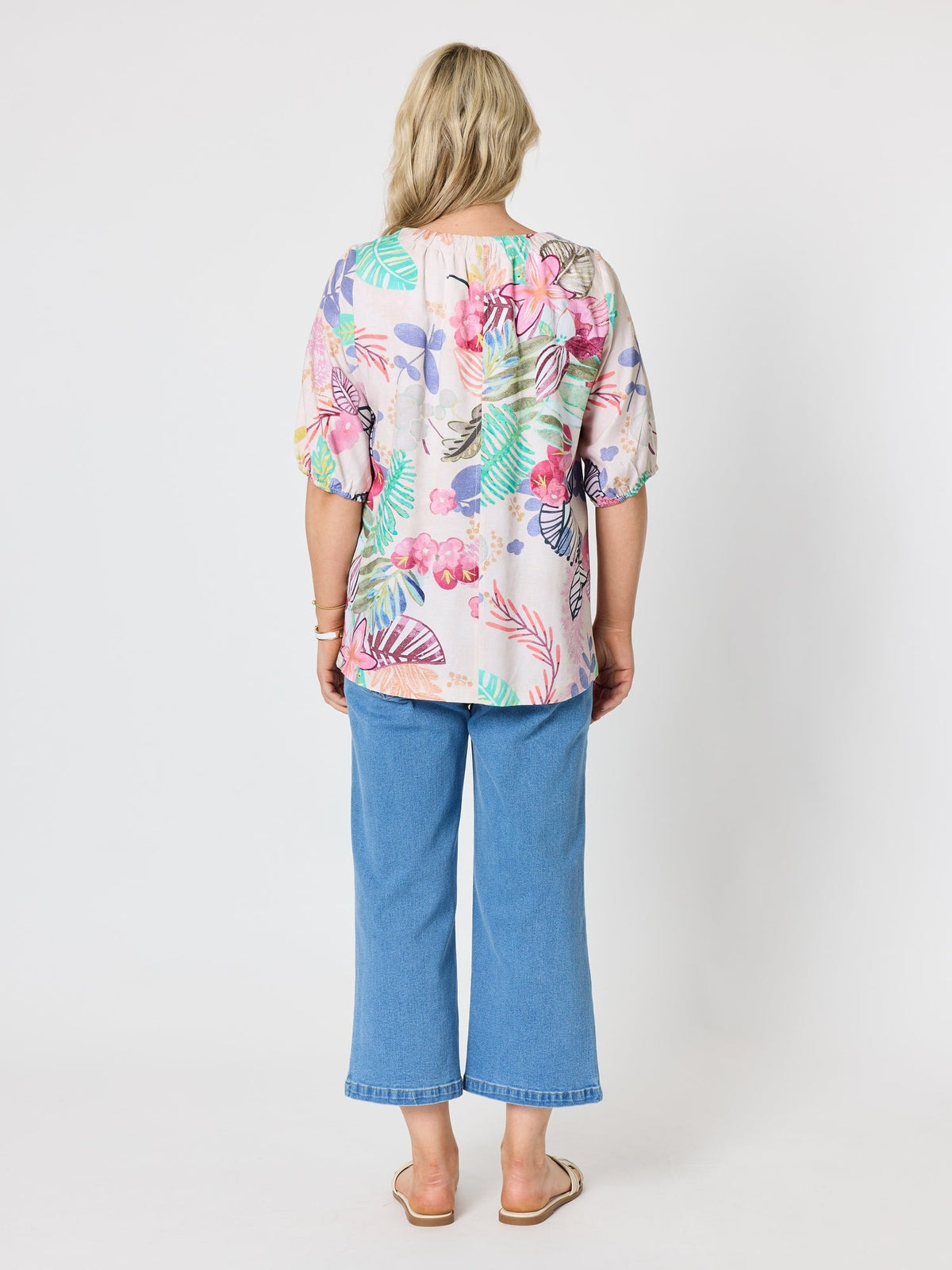 Gordon Smith Desert Rose Floral Print Top (Pink/Multi)