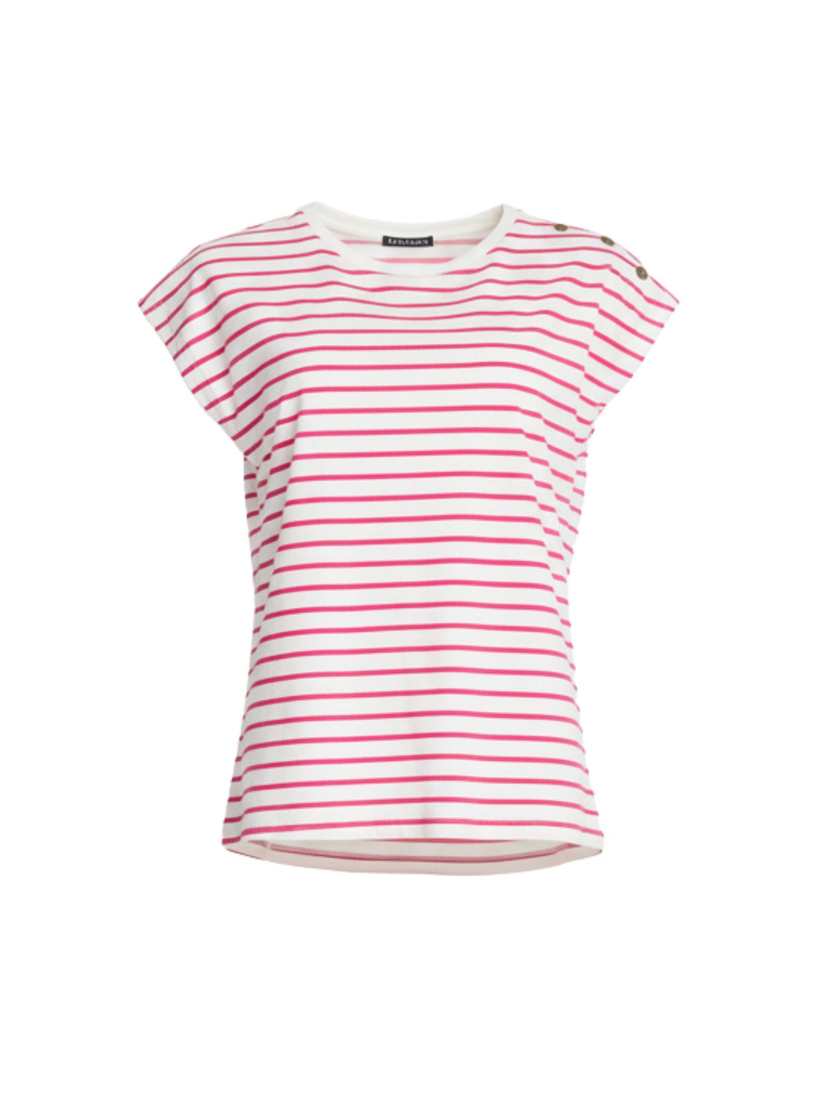 Gordon Smith Dockside Stripe Stud Tee (Raspberry White)