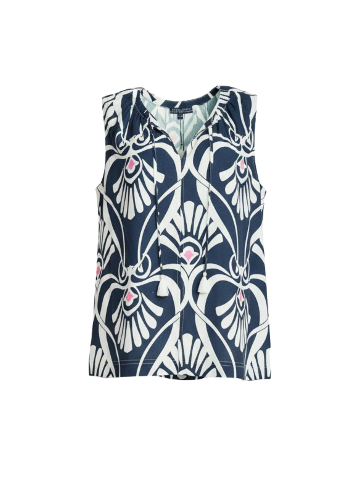Gordon Smith Riviera Print Top (Navy/White)