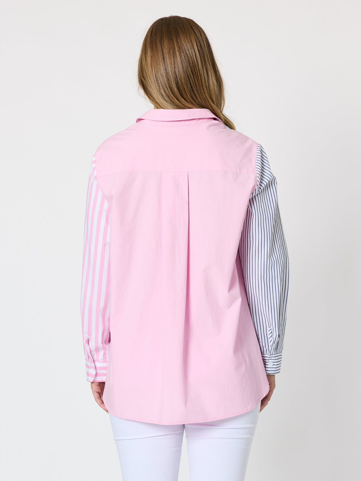 Threadz Miramar Stripe Print Shirt (Lipstick Multi)