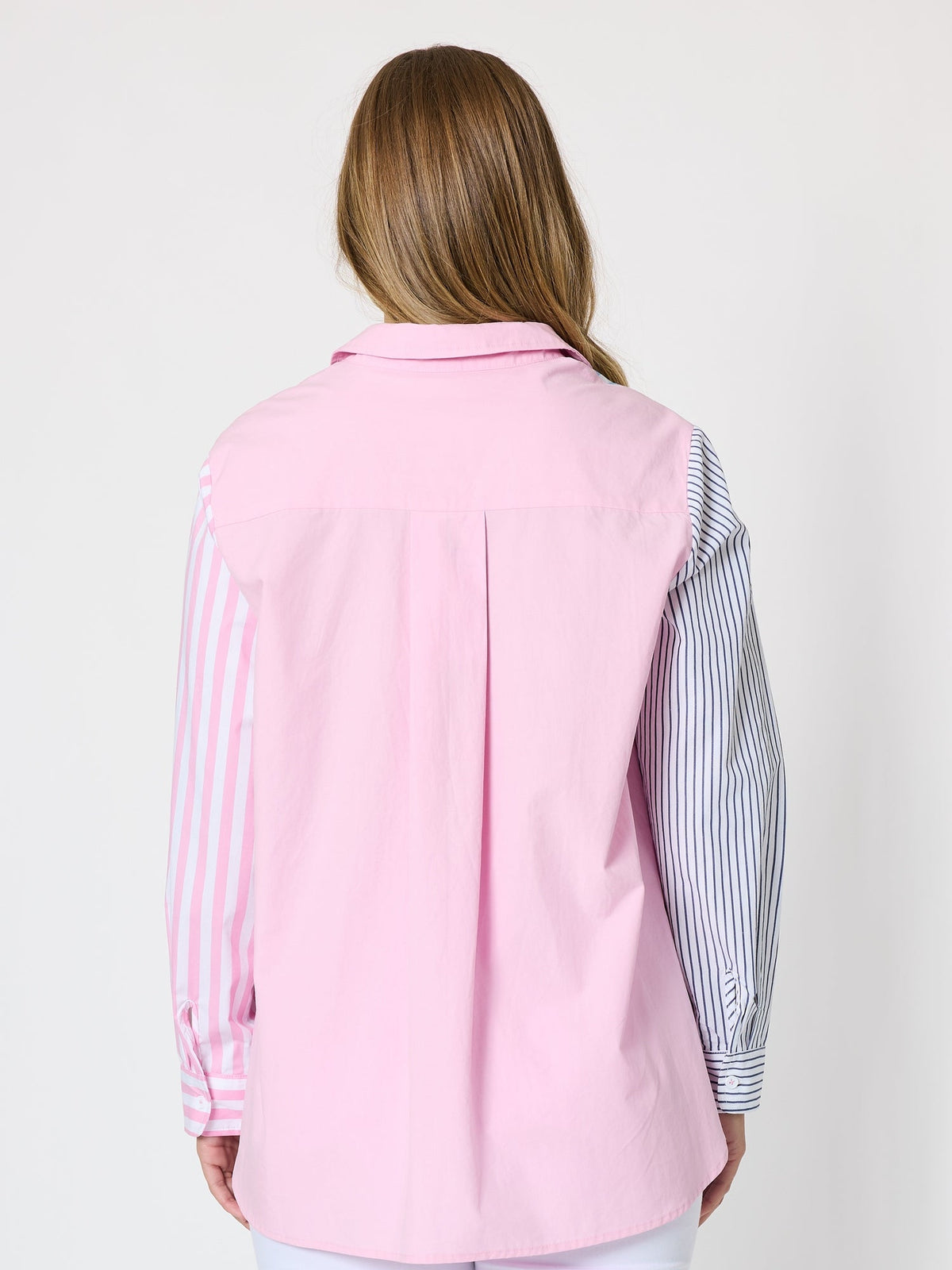 Threadz Miramar Stripe Print Shirt (Lipstick Multi)