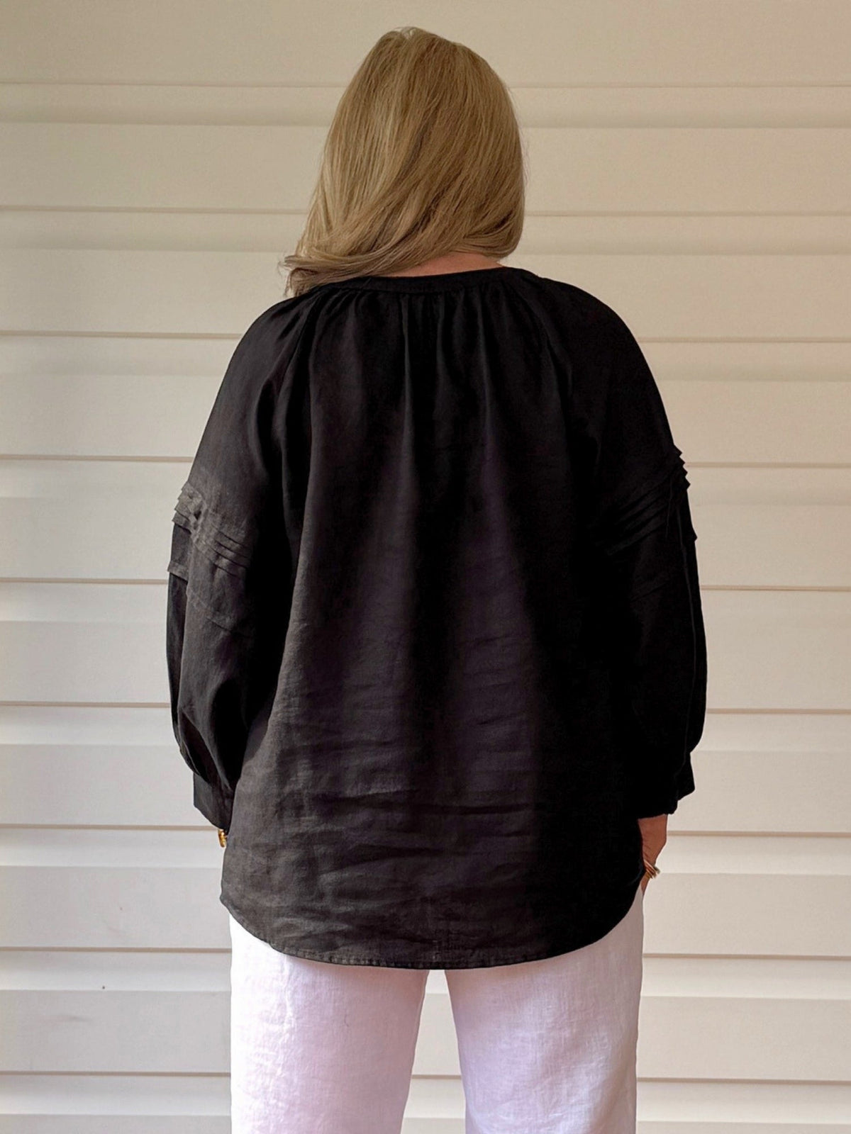 Gordon Smith Kate Linen Top (Black)