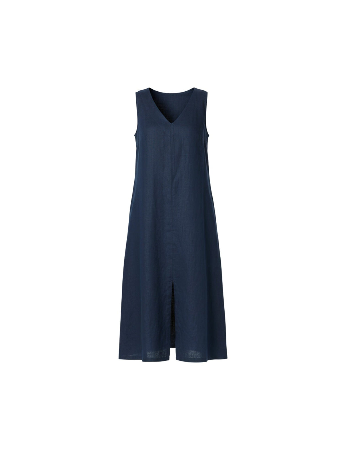 Gordon Smith Ava Linen V-neck Dress (Navy)