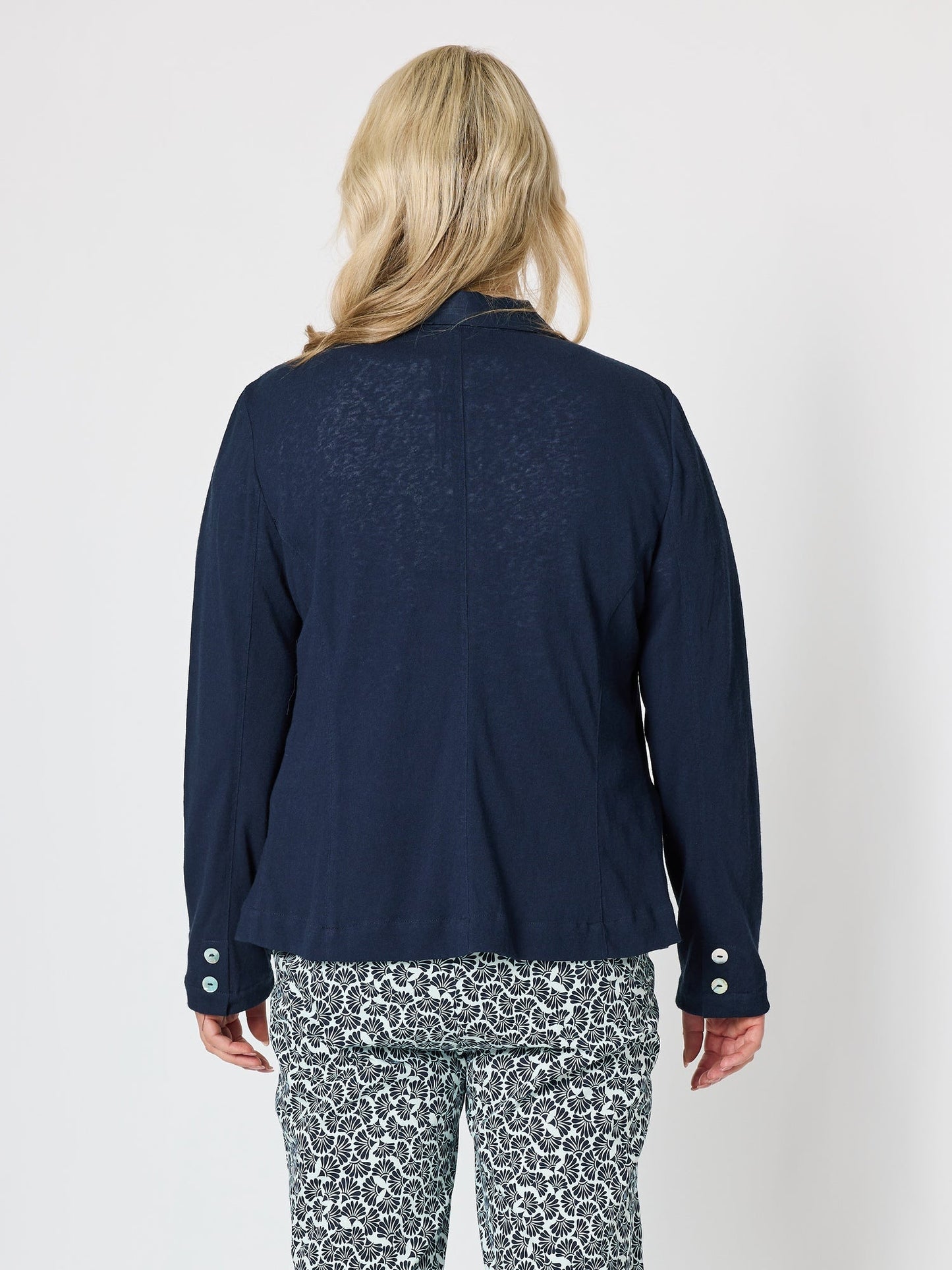 Gordon Smith Riviera Linen Knit Blazer (Navy)