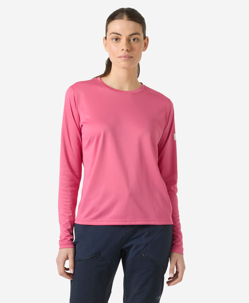 Image of Shirts. Product name - W HH TECH CREW LS 2.0, Cascadia Pink in Cascadia Pink colour by brand - Helly Hansen