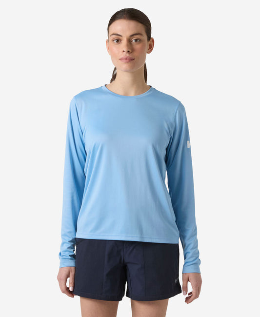 Image of Shirts. Product name - W HH TECH CREW LS 2.0, Bright Blue in Bright Blue colour by brand - Helly Hansen