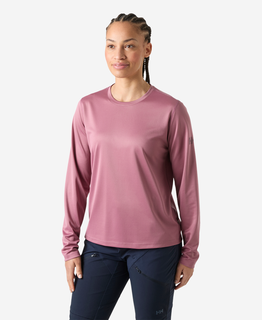 Image of T-Shirts. Product name - W HH TECH CREW LS 2.0, Wildberry in Wildberry colour by brand - Helly Hansen