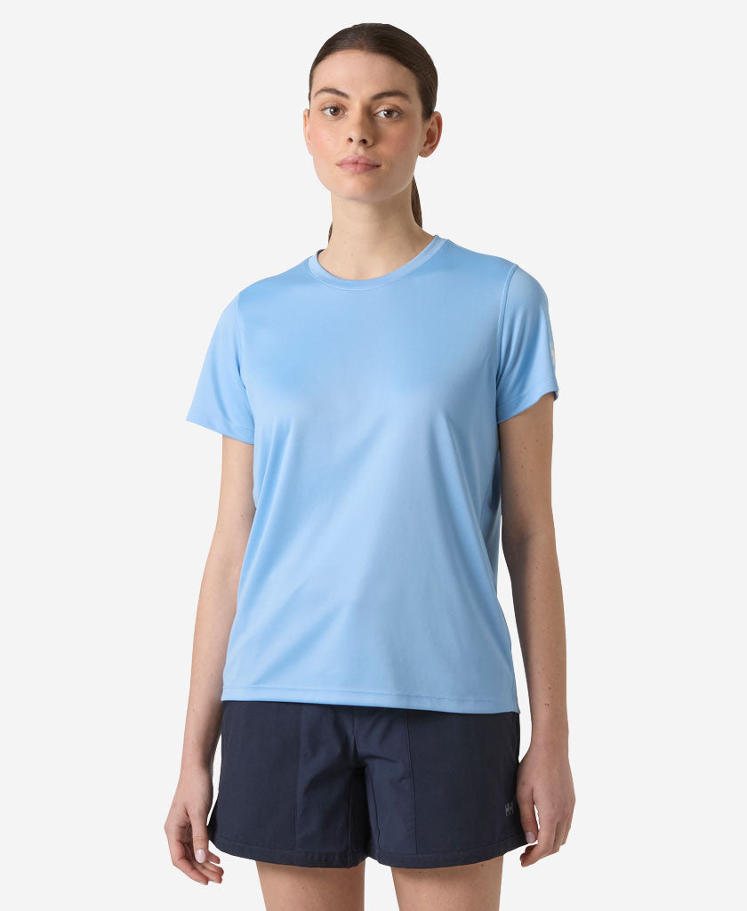 Image of T-Shirts. Product name - W HH TECH T-SHIRT 2.0, Bright Blue in Bright Blue colour by brand - Helly Hansen
