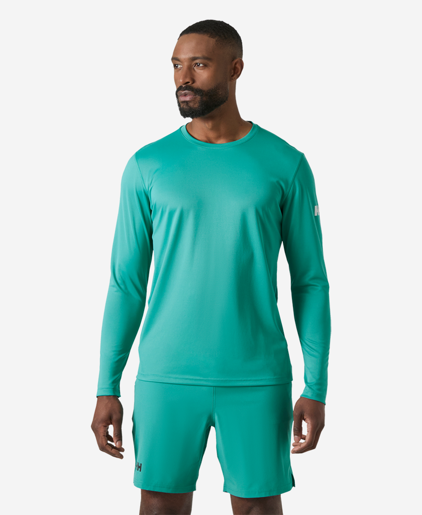 Image of Shirts. Product name - HH TECH CREW LS 2.0, Dark Mint in Dark Mint colour by brand - Helly Hansen