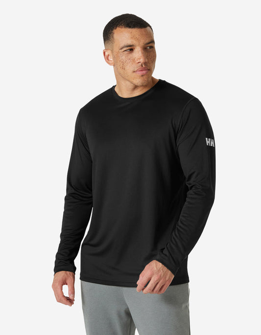 Image of Shirts. Product name - HH TECH CREW LS 2.0, Ebony in Ebony colour by brand - Helly Hansen