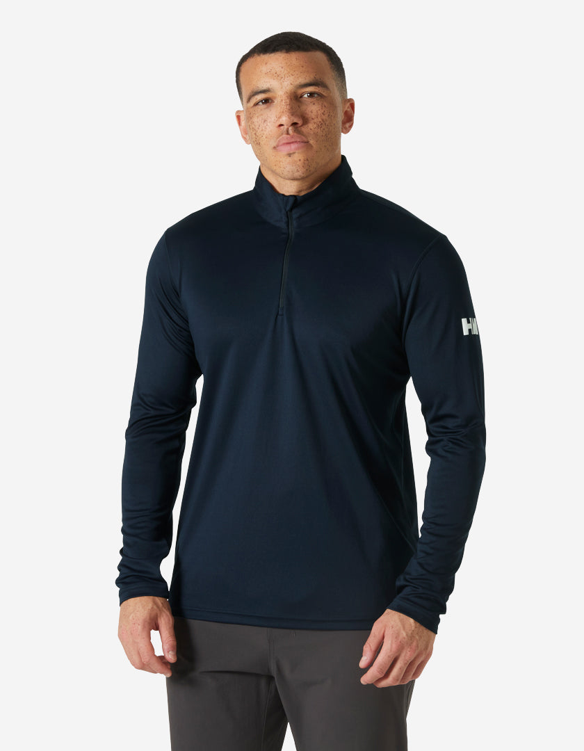 Image of Shirts. Product name - HH TECH 1/2 ZIP 2.0, Navy in Navy colour by brand - Helly Hansen