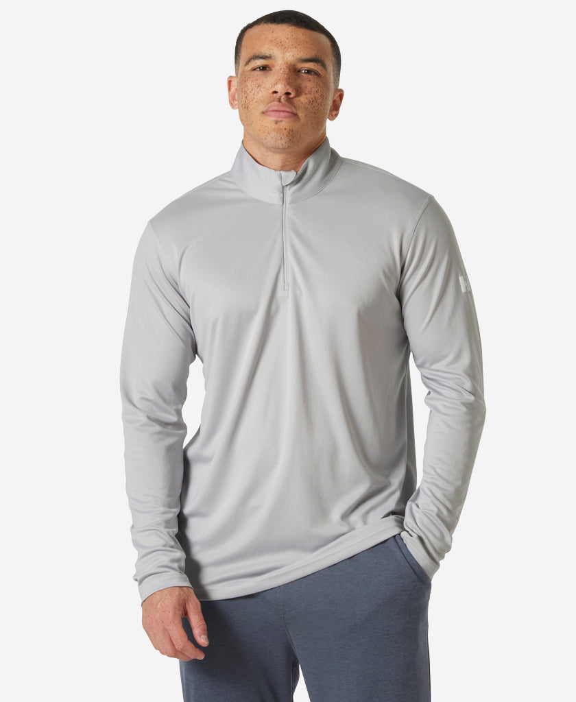 Image of Shirts. Product name - HH TECH 1/2 ZIP 2.0, Grey Fog in Grey Fog colour by brand - Helly Hansen