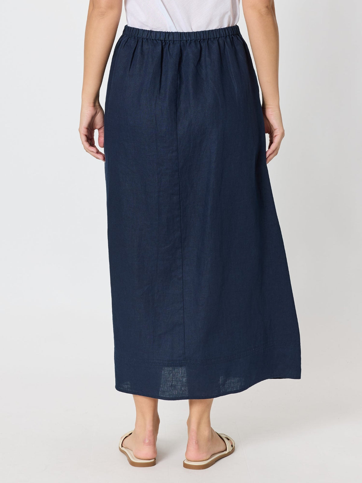 Gordon Smith Amy Linen Maxi Skirt (Navy)