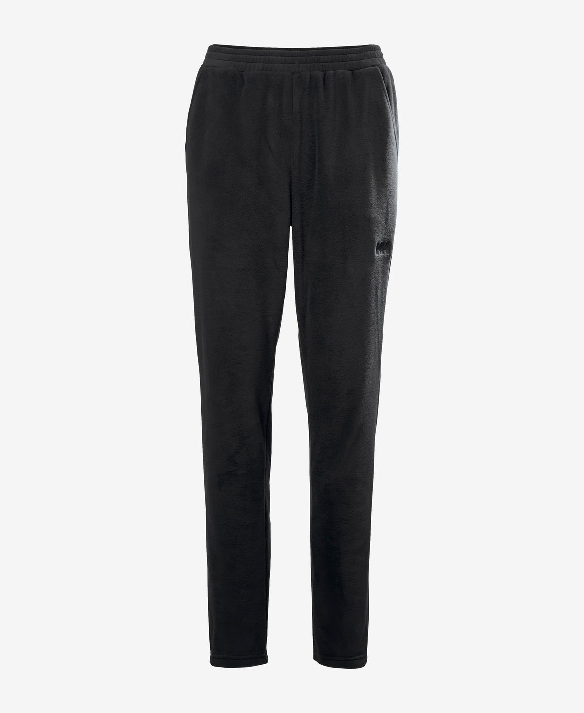 Image of a model wearing Pants. Product name - W DAYBREAKER FLEECE PANT, Black in Black colour by brand - Helly Hansen