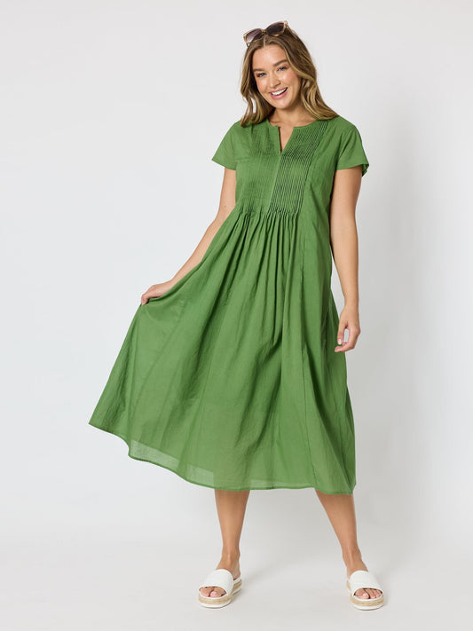 Threadz Acacia Cotton Dress (Apple)