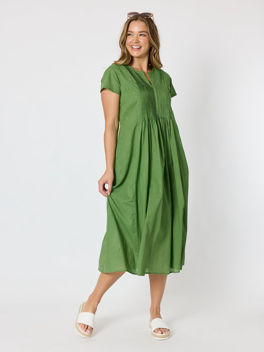 Threadz Acacia Cotton Dress (Apple)
