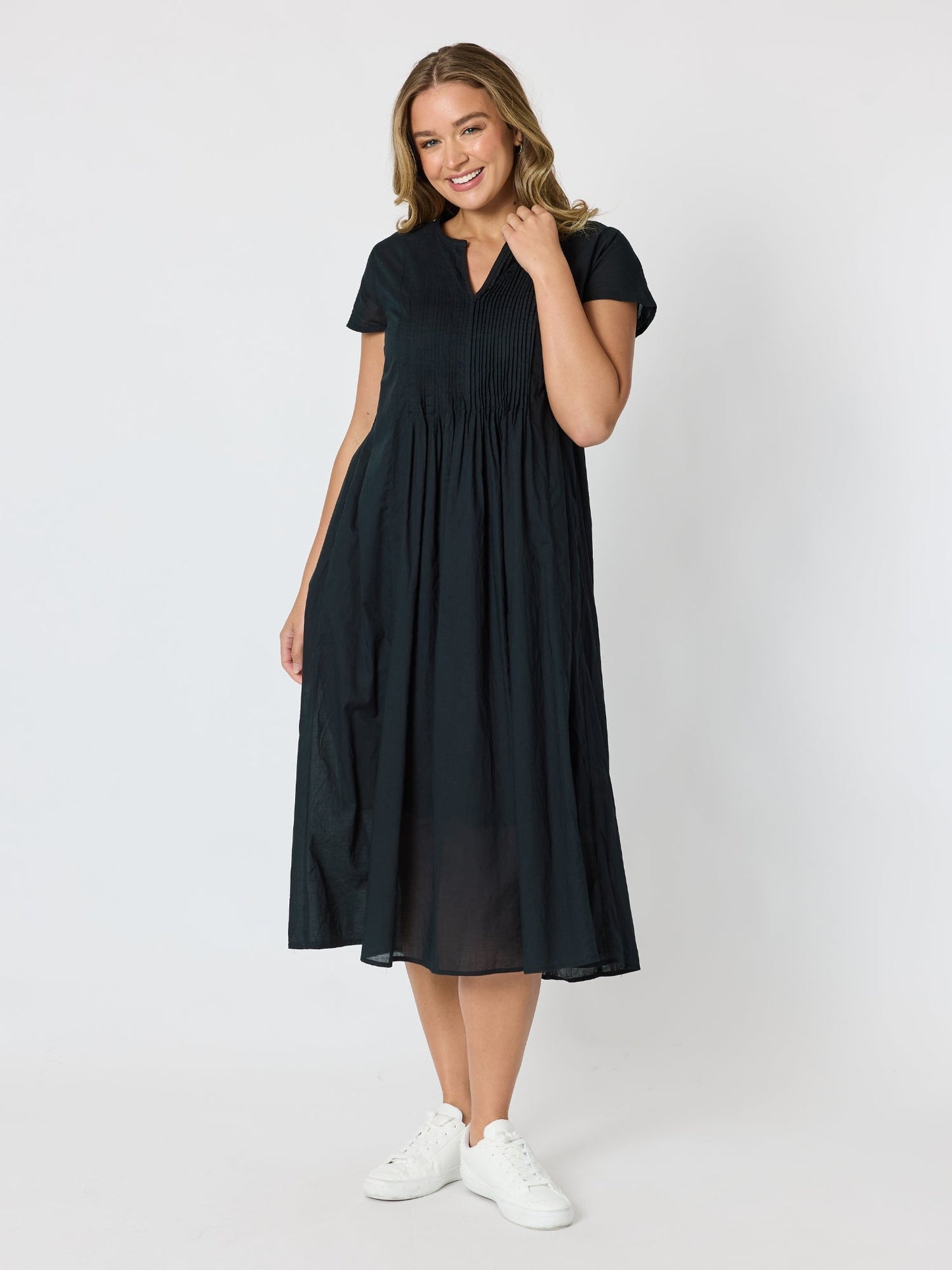 Threadz Acacia Cotton Dress (Black)