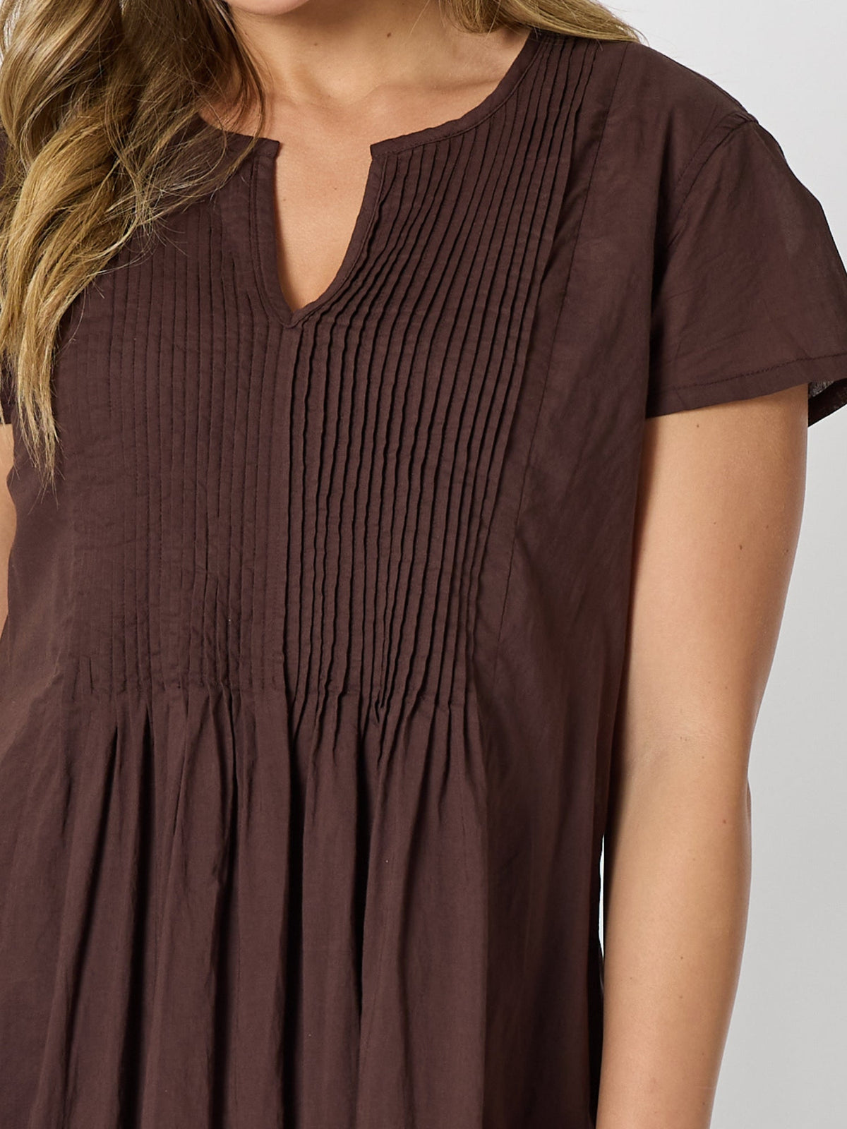 Threadz Acacia Cotton Dress (Coffee)