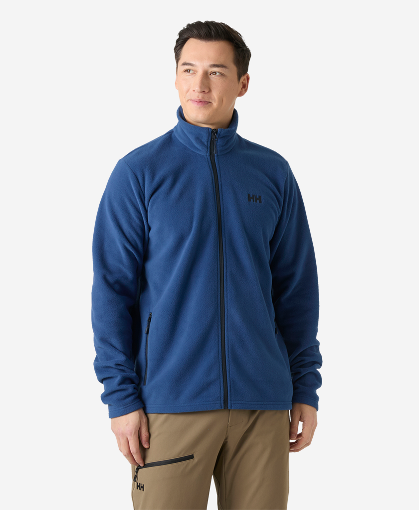 Image of a model wearing Outerwear. Product name - MARIDALEN FLEECE JACKET, Dark Blue in Dark Blue colour by brand - Helly Hansen