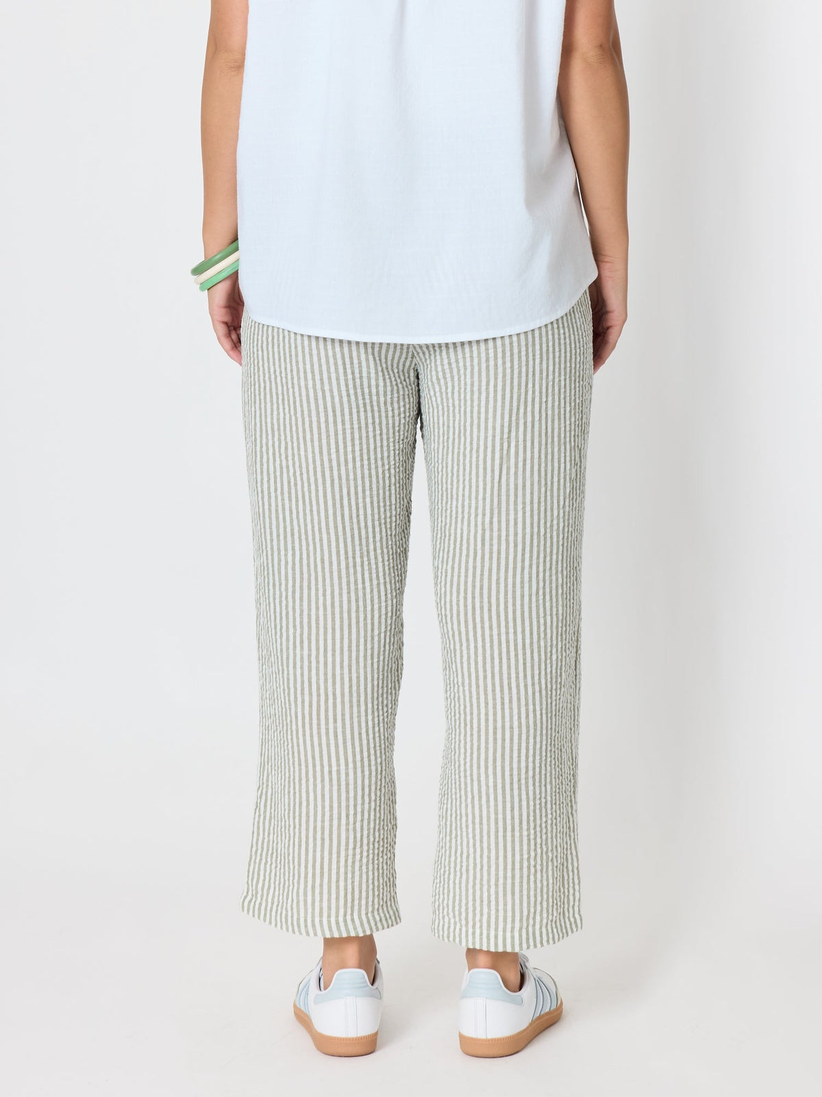 Threadz Urban Stripe Print Pant (Olive White)
