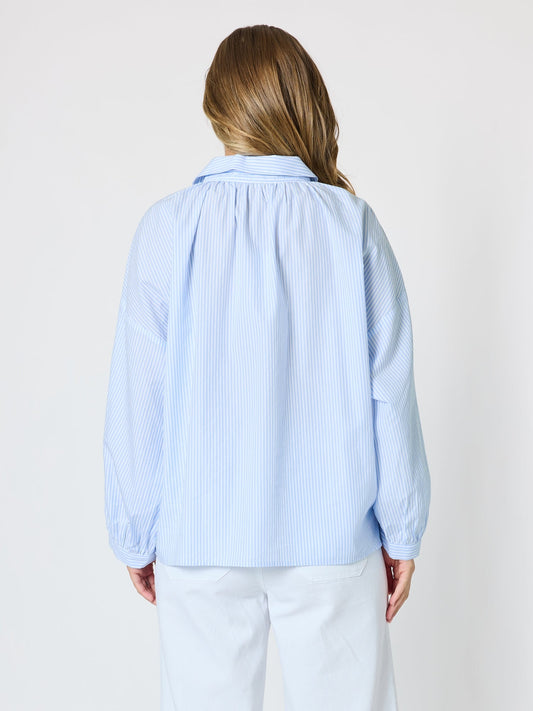 Threadz The Palms Embroidered Shirt (Blue/White)
