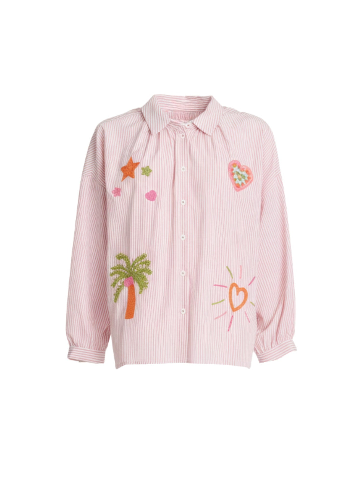 Threadz The Palms Embroidered Shirt (Musk White)