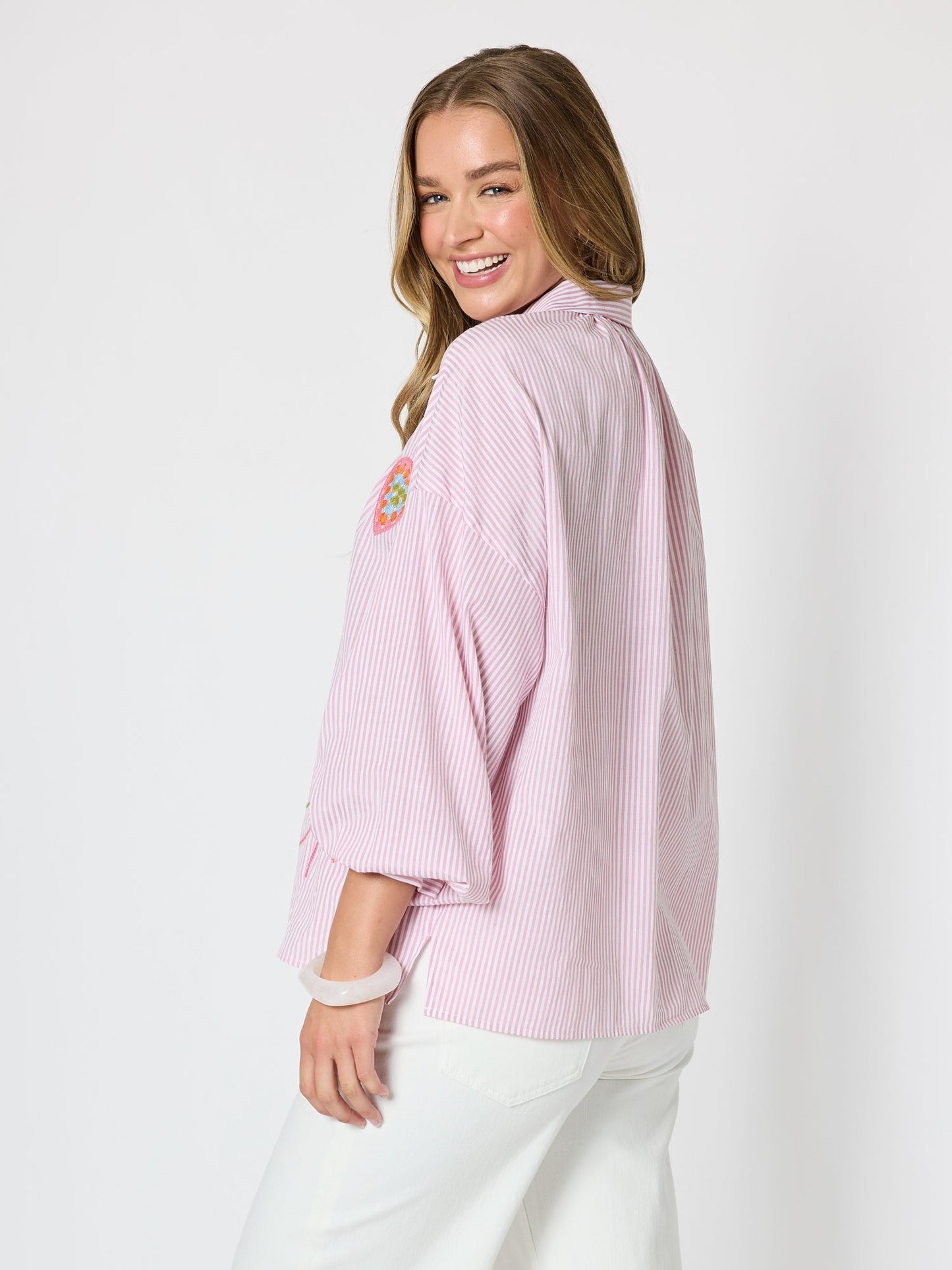 Threadz The Palms Embroidered Shirt (Musk White)