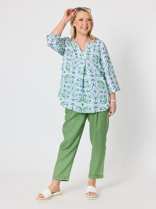 Gordon Smith Palm Beach Print Top (Fern Multi)