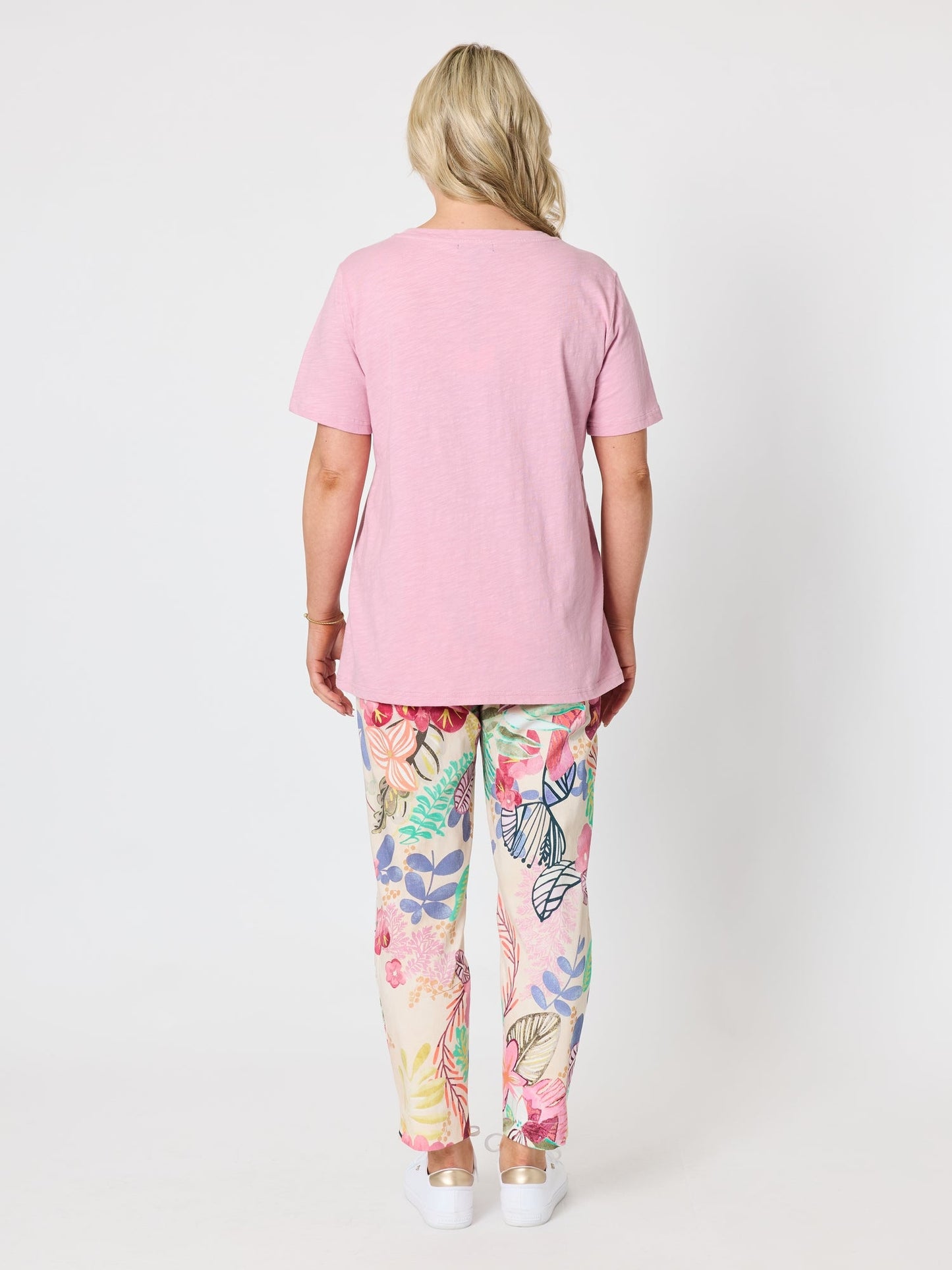 Gordon Smith Desert Rose Floral Print Slim Leg Pant (Pink/Multi)