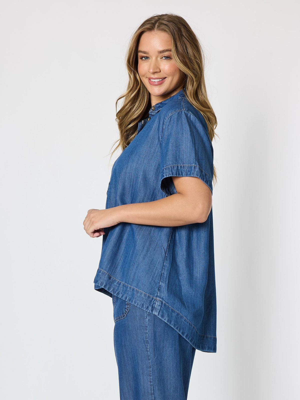 Threadz Dune Denim Top (Dark Denim)