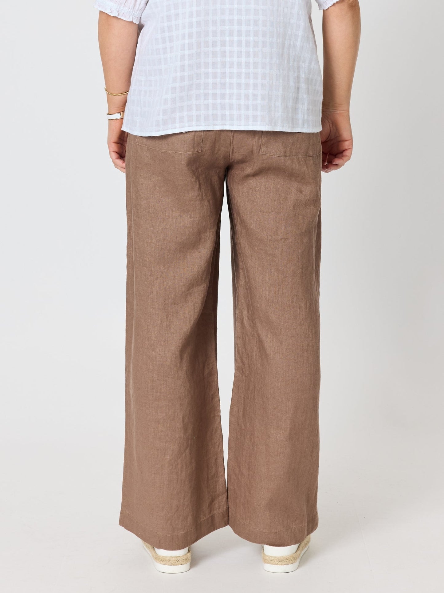 Gordon Smith Luella Wide Leg Linen Pant (Mocha)