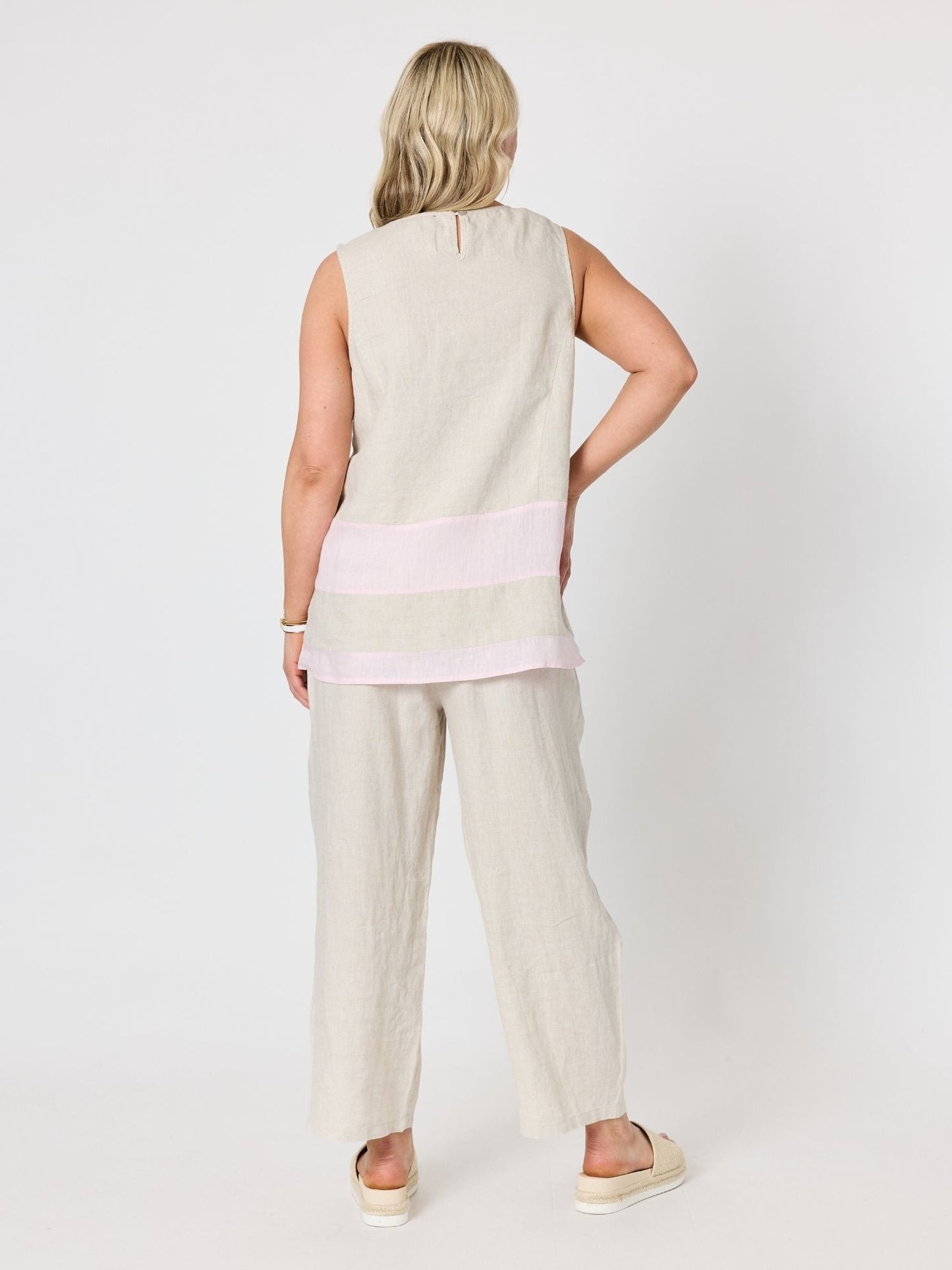 Gordon Smith Luella Wide Leg Linen Pant (Natural)