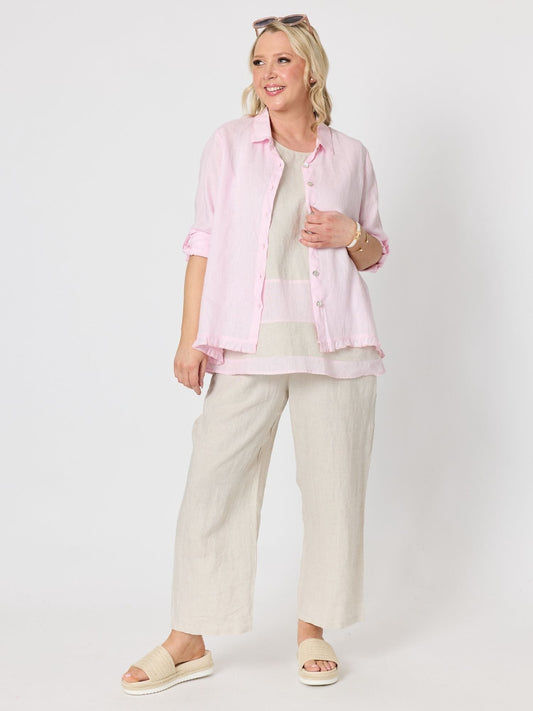 Gordon Smith Luella Wide Leg Linen Pant (Natural)
