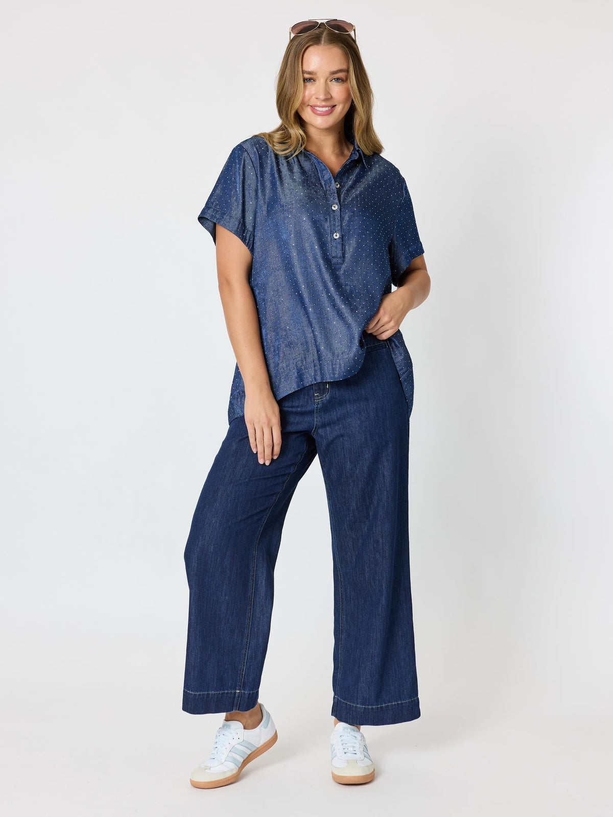 Threadz Urban Denim Cropped Pant (Dark Denim)
