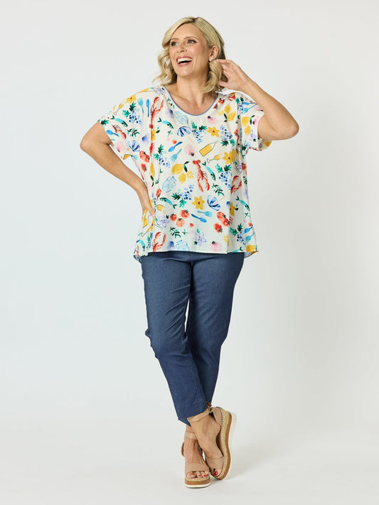 Threadz Zara Stretch Pant (Denim)