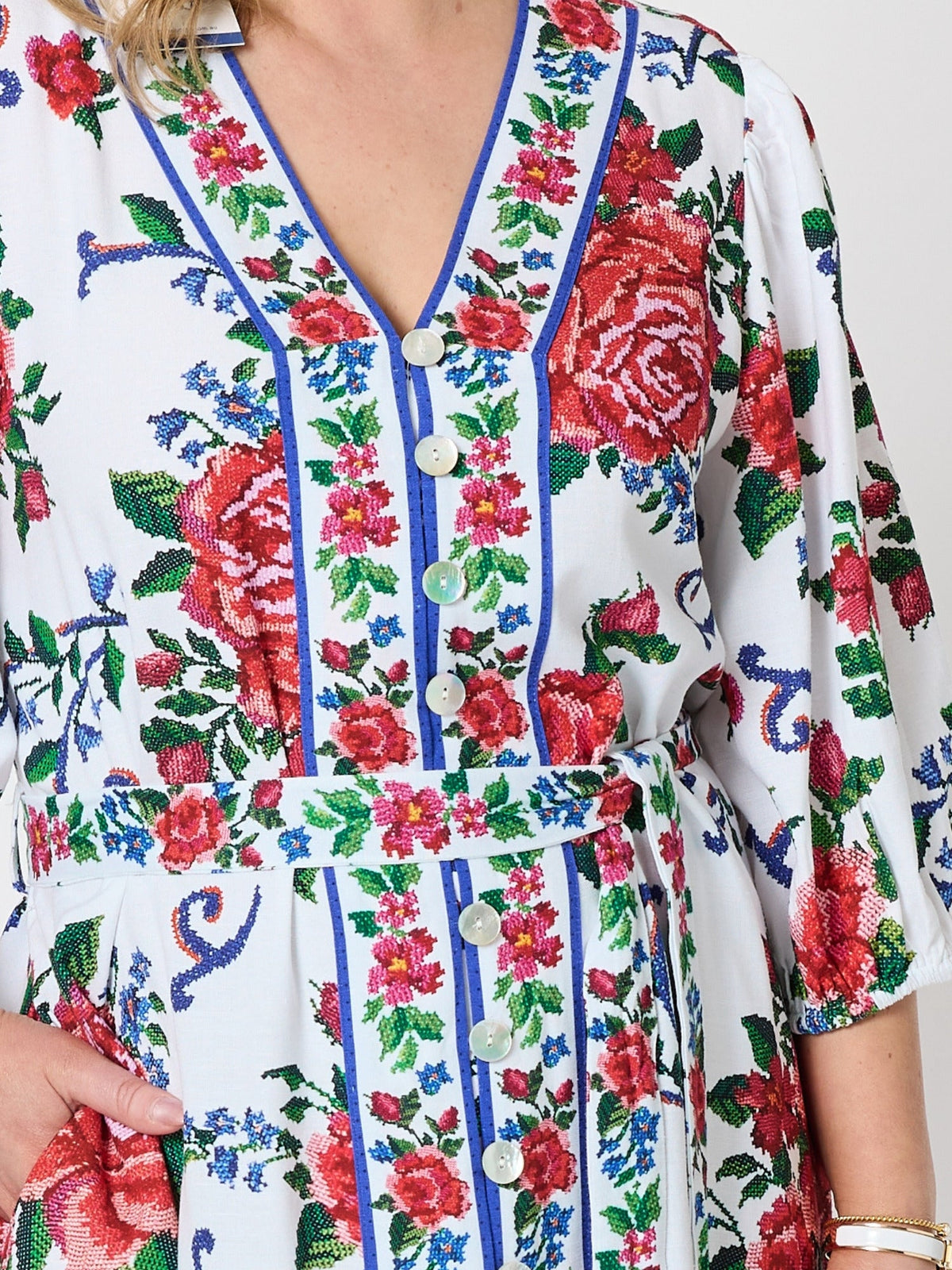 Gordon Smith Fiesta Floral Print Dress (Rouge Multi)