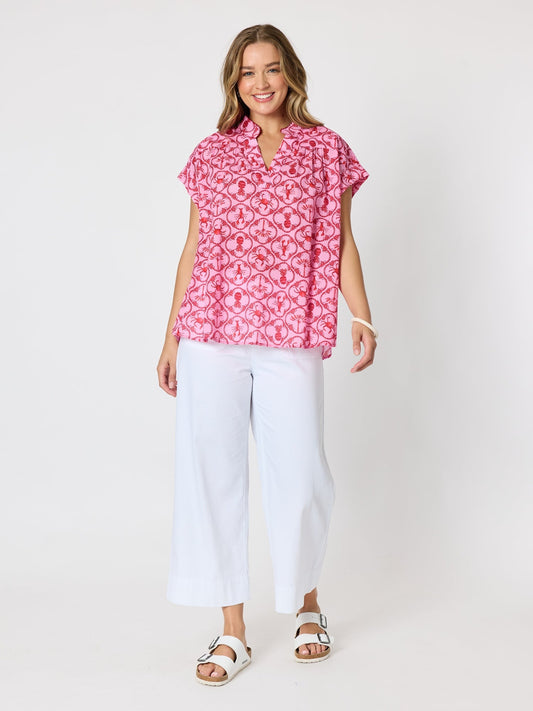 Threadz Laguna Beach Print Top (Rose Multi)