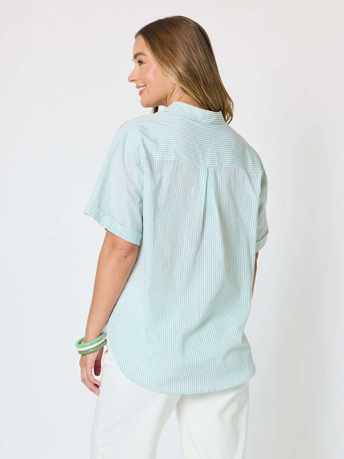 Threadz Beachcomber Embroidered Shirt (Olive White)