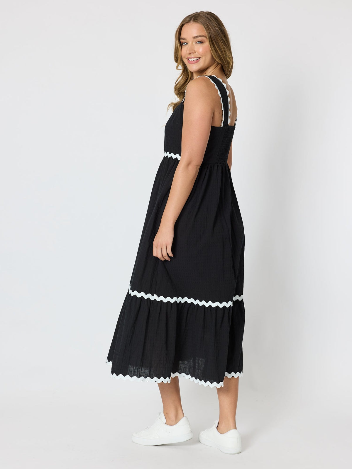 Threadz Casablanca Ric Rac Sundress (Black)