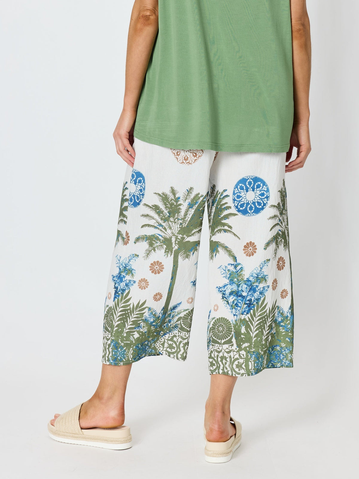 Clarity Escape Print Wide Leg Pant (Fern Multi)