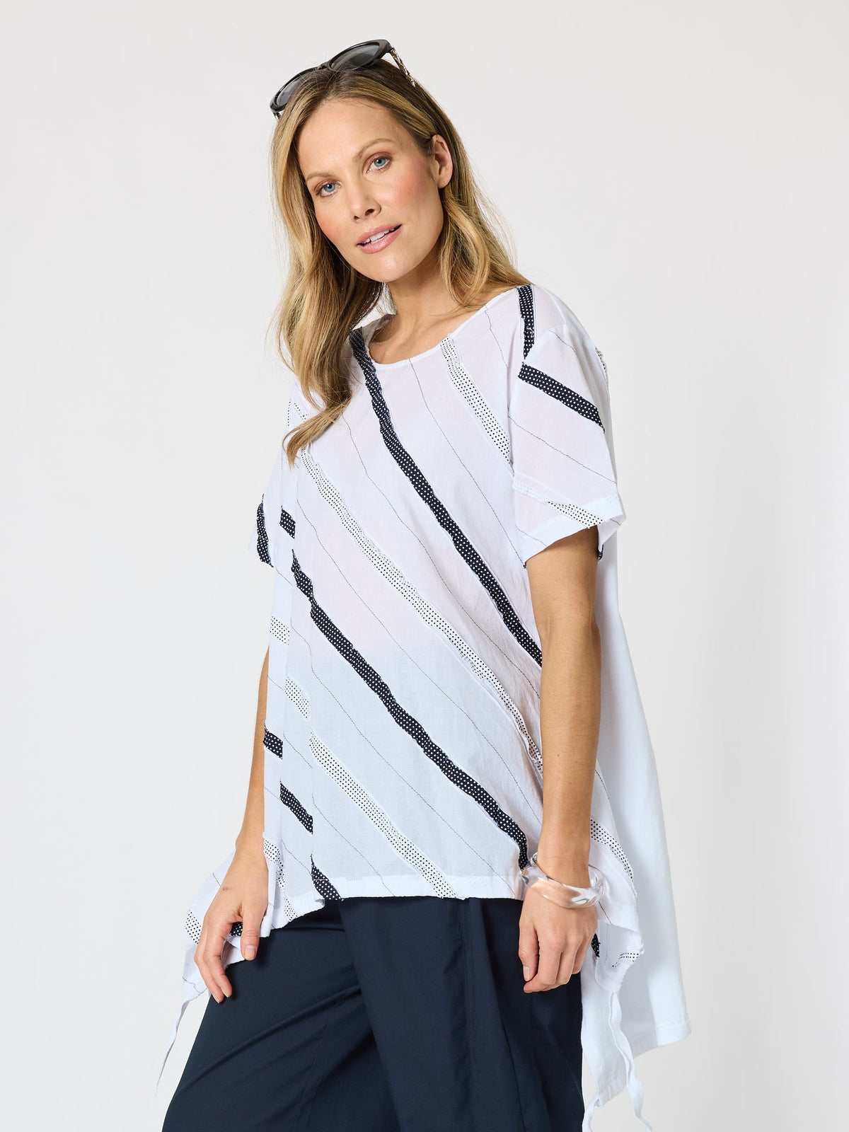 Clarity Bellevue Longline Top (White)