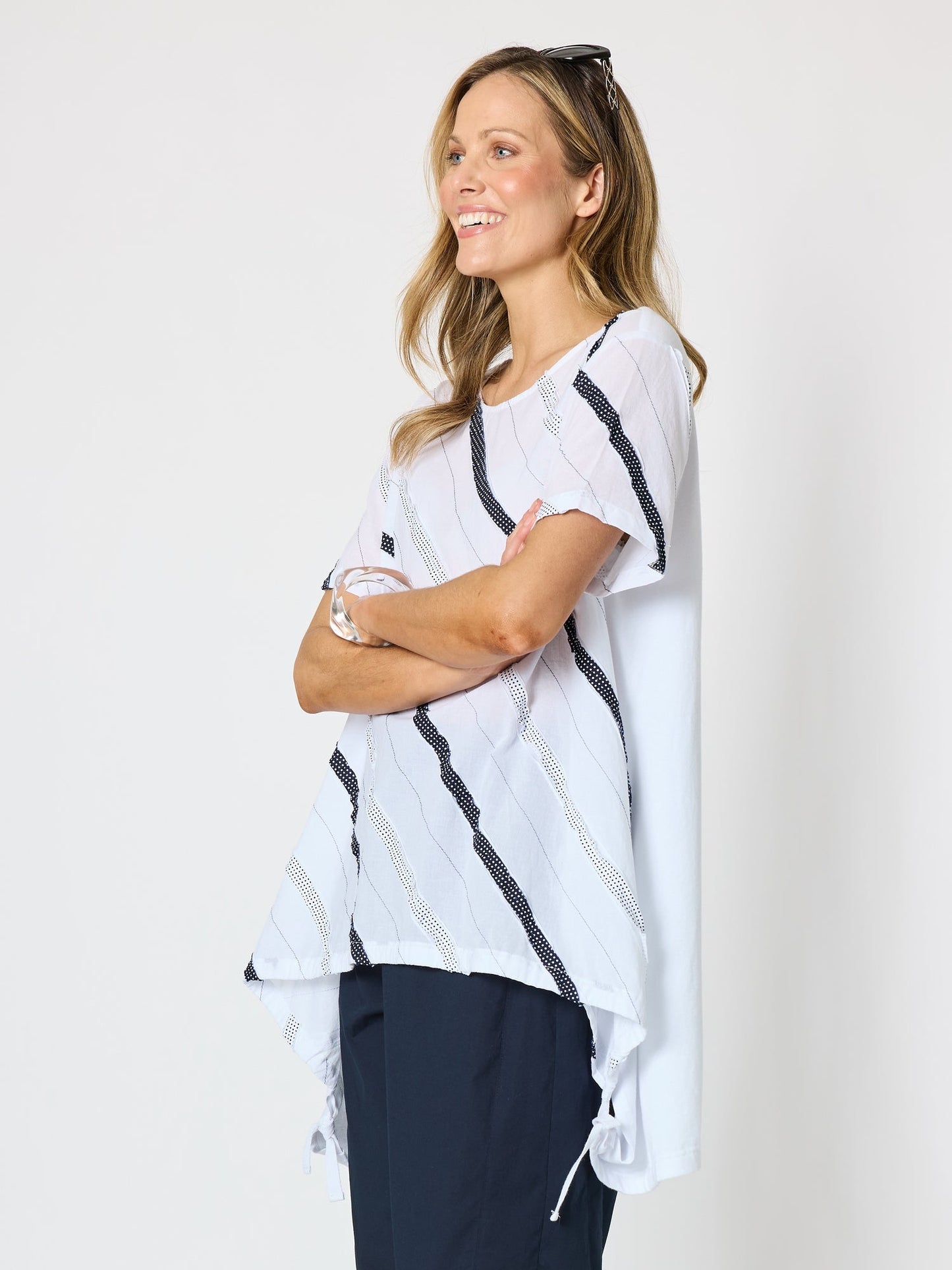 Clarity Bellevue Longline Top (White)