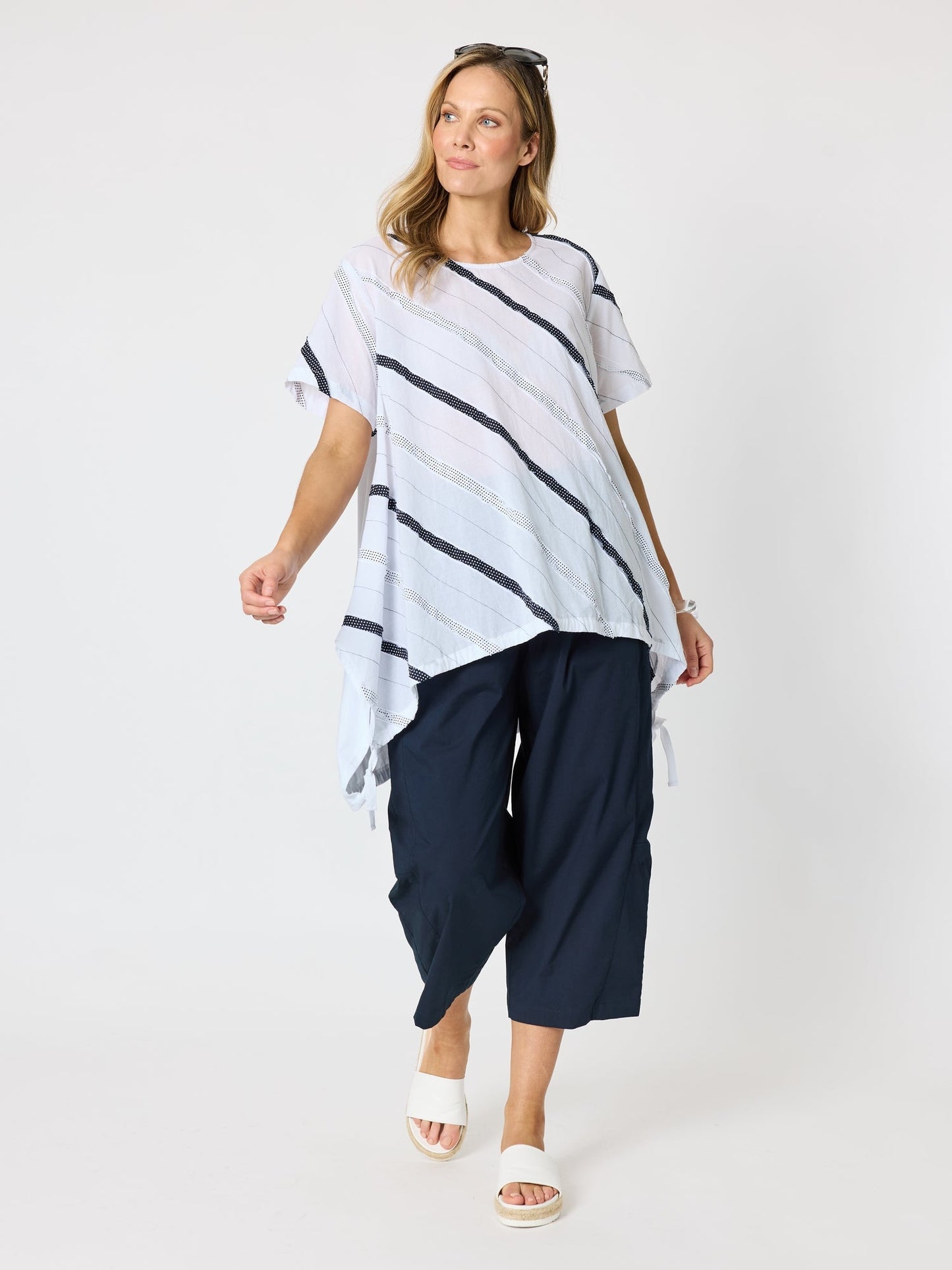 Clarity Bellevue Longline Top (White)