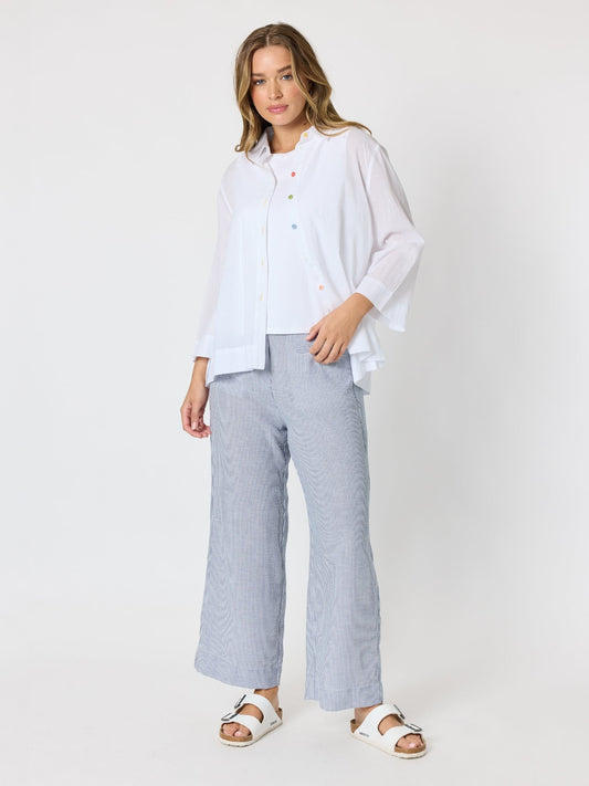 Threadz City Stripe Print Straight Leg Pant (Navy/White)