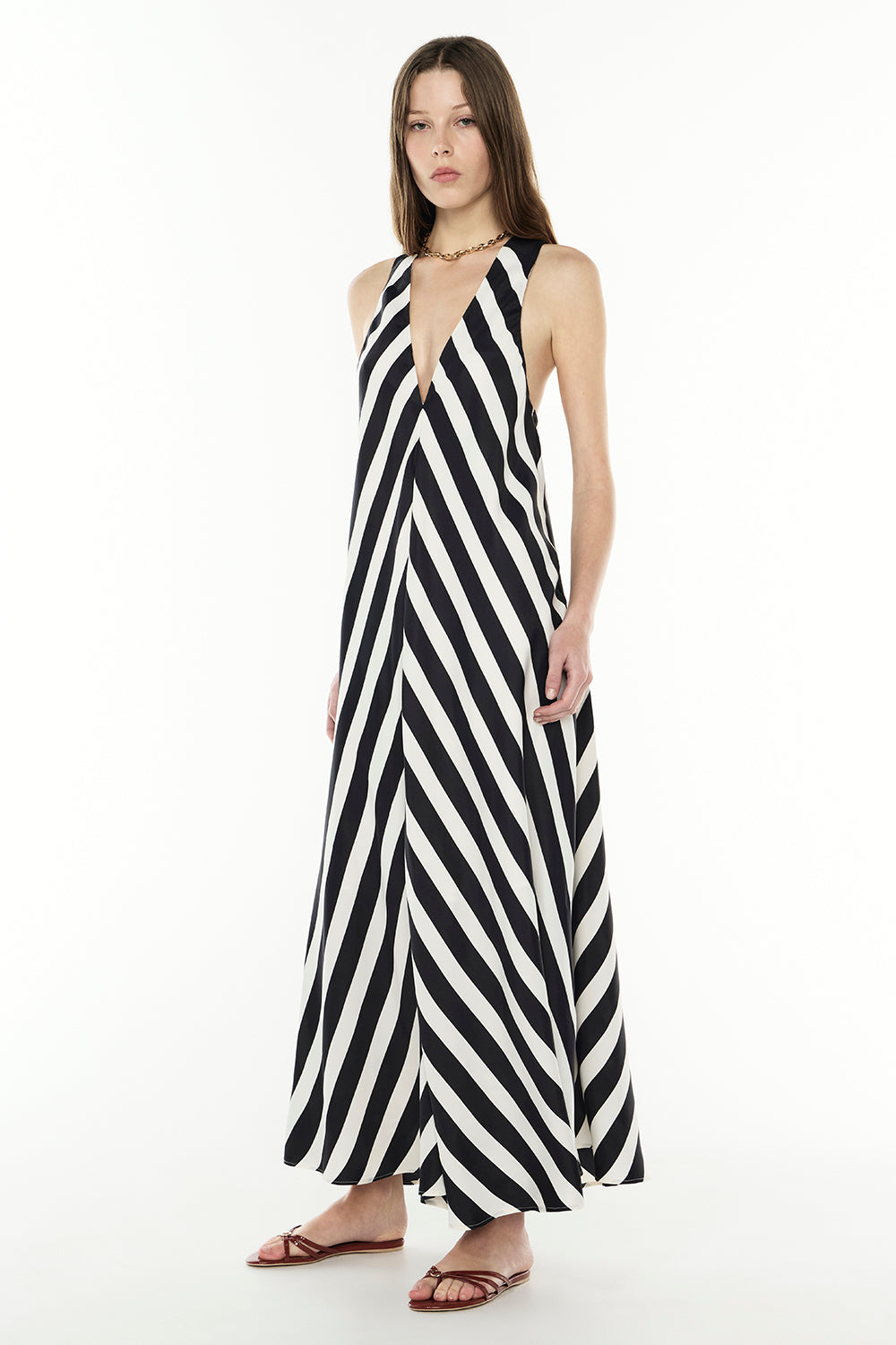 New Beat Maxi Dress (Black/White)